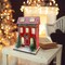 Christmas Village Set, Wooden Snow House with Christma Tree House, LED Lights Glowing Collectible Building for Kids, Adults, Indoor Desktop, Architectural Decorations